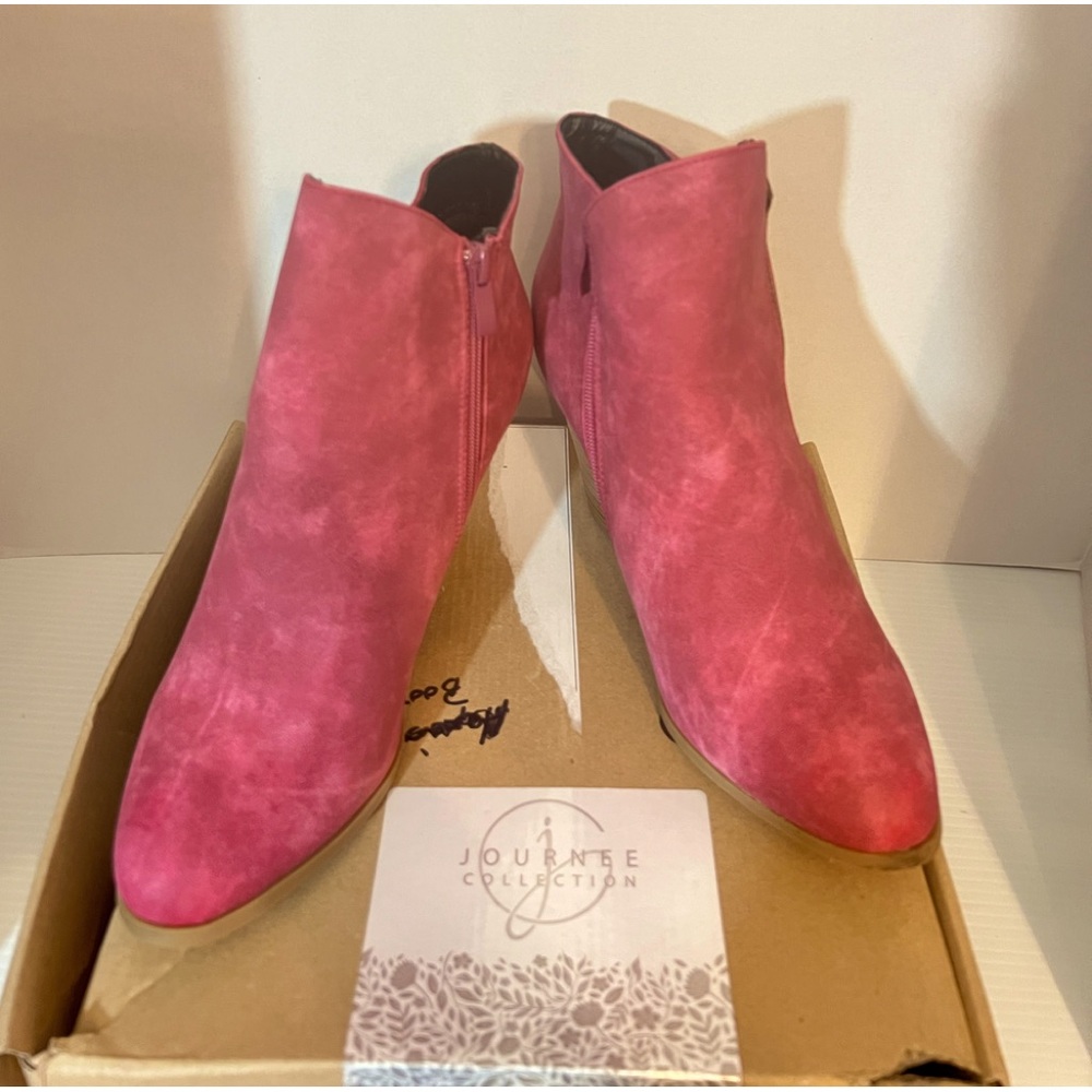 Journee Collection Womens Vally Wine Ankle Boots Shoes 10 Medium (B,M)